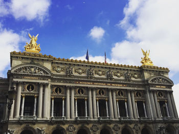 Low angle view of historical building against sky