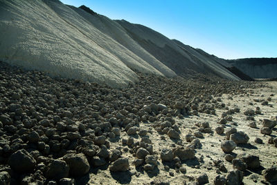 Stones and rock formation at mine