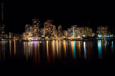 City skyline at night