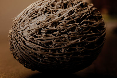 Close-up of wicker basket