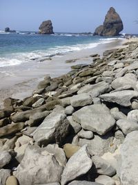 Rocks on beach