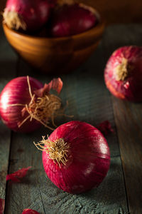 Close-up of vegetables on table