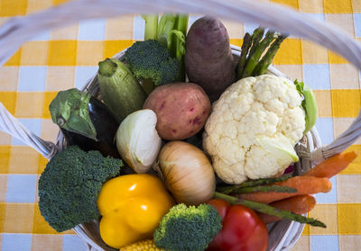 Close-up of vegetables on table