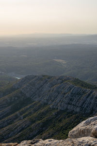 High angle view of landscape against sky