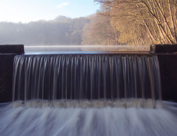 Scenic view of waterfall