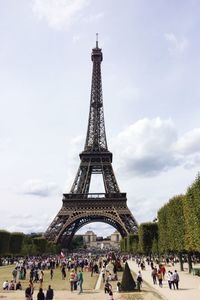 Silhouette of eiffel tower