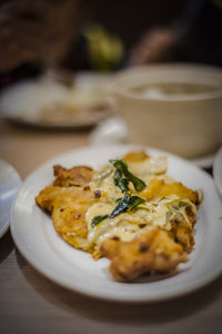 Close-up of food in plate