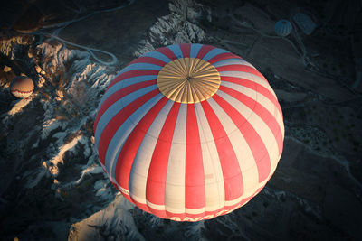 High angle view of hot air balloon