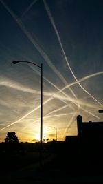 Low angle view of sky at sunset