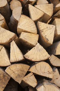 Full frame shot of logs