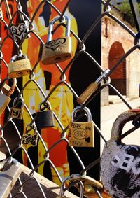 Close-up of chainlink fence