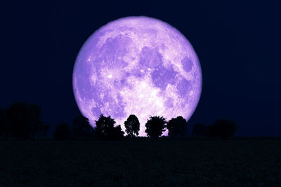View of moon at night