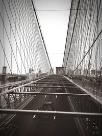 View of suspension bridge against sky