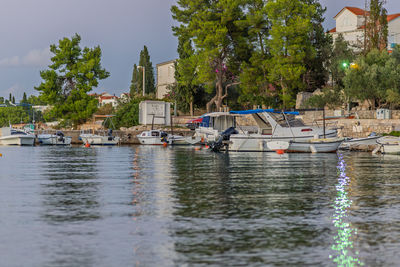 Boats in river