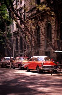 Cars on street