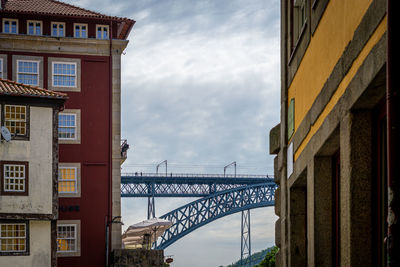 Low angle view of buildings in city