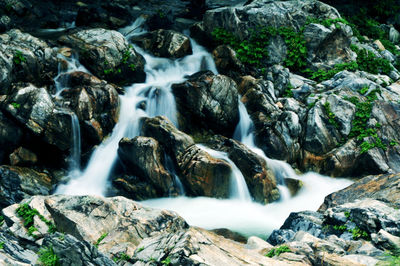 Rock formations in a river