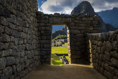 Stone wall of historical building