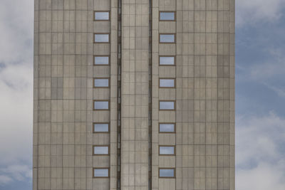 Low angle view of modern building against sky