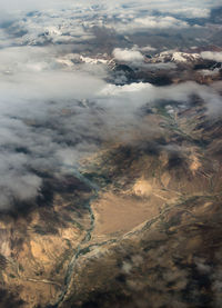 Aerial view of landscape against sky