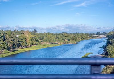 Scenic view of river against sky