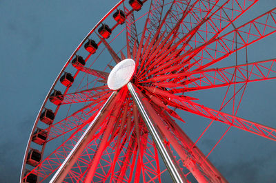 Low angle view of ferris wheel against clear sky