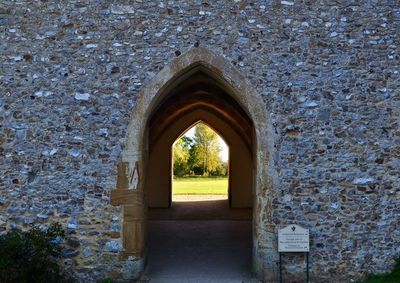 Entrance of historic building