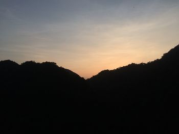 Scenic view of landscape against sky during sunset