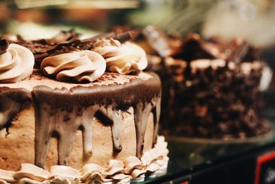 Close-up of chocolate cake