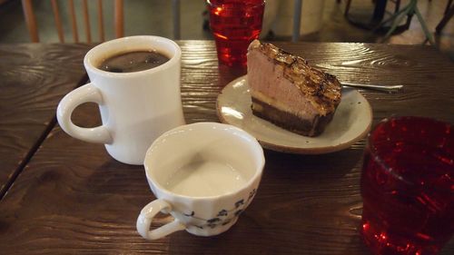 Close-up of dessert on table