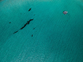 High angle view of sea shore