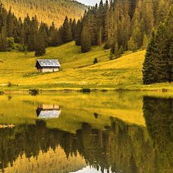 Scenic view of lake