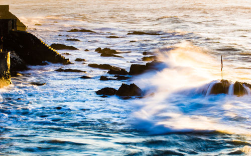 Scenic view of sea waves