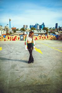 Woman standing in park