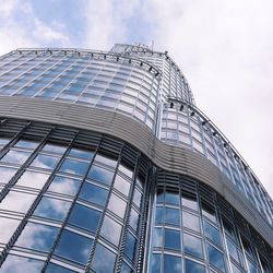 Low angle view of modern building against sky