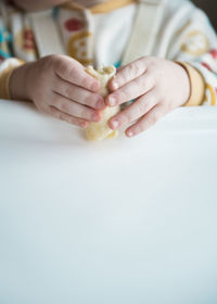 Close-up of woman holding ice cream