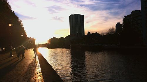 Sunset over river