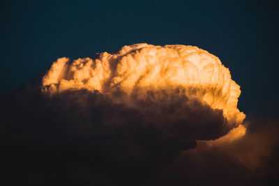 Low angle view of sky at sunset