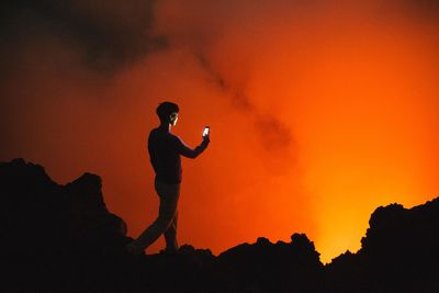 Silhouette of man