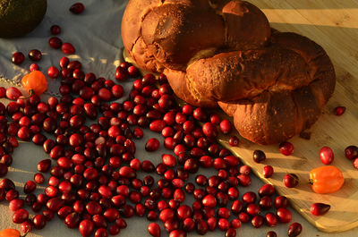 Close-up of fruits on table