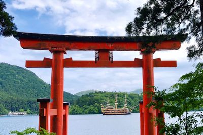 View of temple against sky