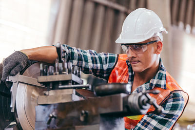 Man working at construction site