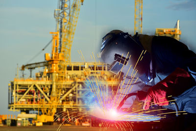 Man working at construction site