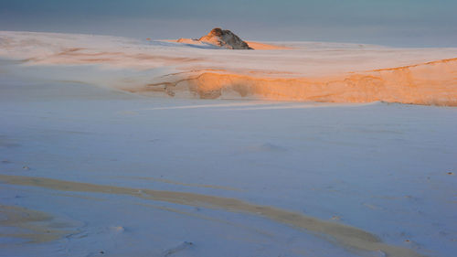 Scenic view of desert against sky