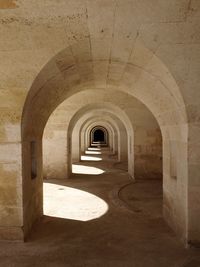 Empty corridor of old building