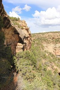 View of rocky landscape against blue sky