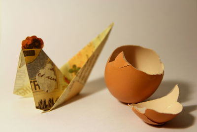 Egg and paper bird