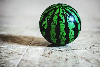 Close-up of ball on floor