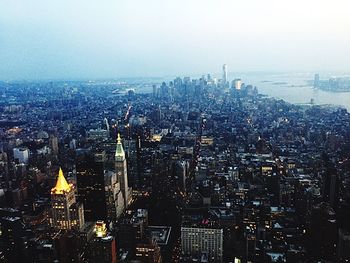 High angle view of cityscape