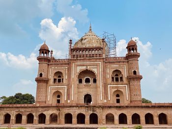 Low angle view of historic building against sky